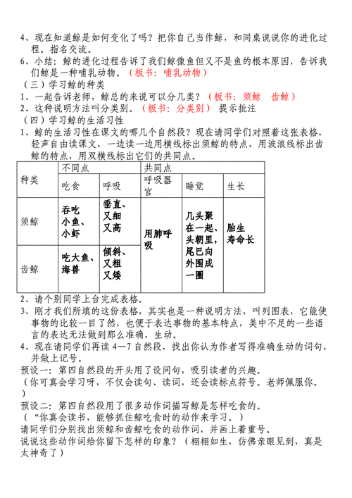 鲸教学设计,鲸教学设计一等奖优质课-第1张图片-星梦范文网