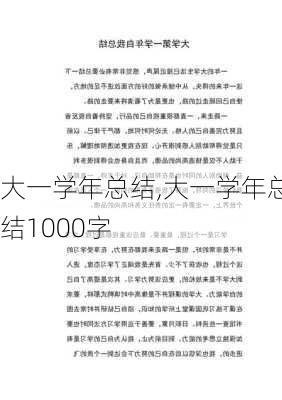 大一学年总结,大一学年总结1000字-第2张图片-星梦范文网