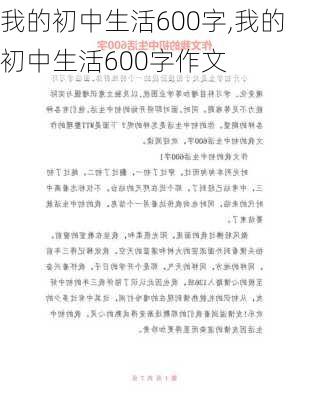 我的初中生活600字,我的初中生活600字作文-第3张图片-星梦范文网