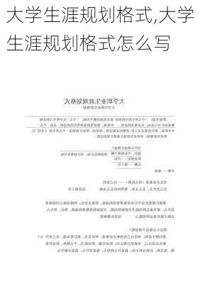 大学生涯规划格式,大学生涯规划格式怎么写