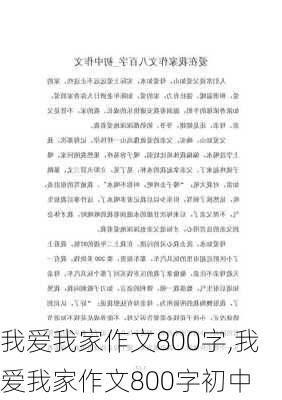 我爱我家作文800字,我爱我家作文800字初中