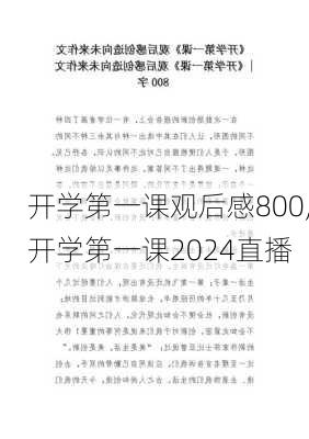 开学第一课观后感800,开学第一课2024直播-第3张图片-星梦范文网