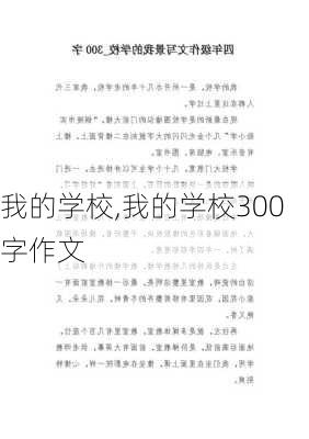 我的学校,我的学校300字作文-第3张图片-星梦范文网