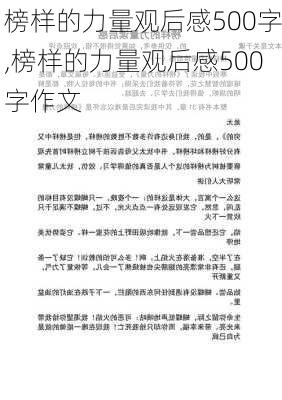 榜样的力量观后感500字,榜样的力量观后感500字作文-第2张图片-星梦范文网