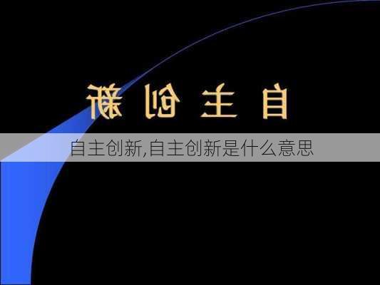 自主创新,自主创新是什么意思