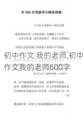 初中作文 我的老师,初中作文我的老师600字-第3张图片-星梦范文网