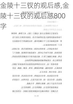 金陵十三钗的观后感,金陵十三钗的观后感800字