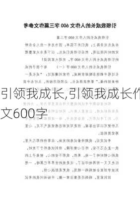 引领我成长,引领我成长作文600字-第2张图片-星梦范文网