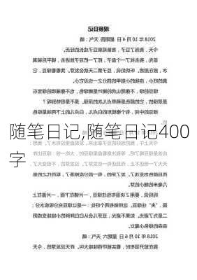 随笔日记,随笔日记400字-第2张图片-星梦范文网