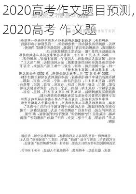 2020高考作文题目预测,2020高考 作文题