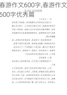 春游作文600字,春游作文600字优秀篇-第2张图片-星梦范文网