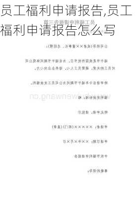 员工福利申请报告,员工福利申请报告怎么写