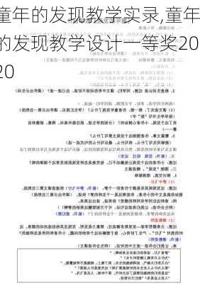 童年的发现教学实录,童年的发现教学设计一等奖2020-第2张图片-星梦范文网