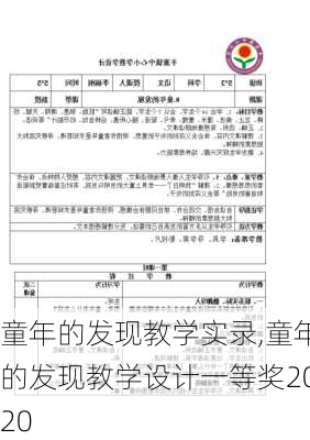 童年的发现教学实录,童年的发现教学设计一等奖2020-第3张图片-星梦范文网