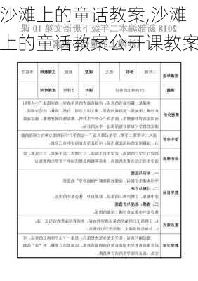 沙滩上的童话教案,沙滩上的童话教案公开课教案