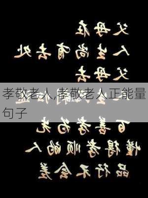 孝敬老人,孝敬老人正能量句子-第2张图片-星梦范文网