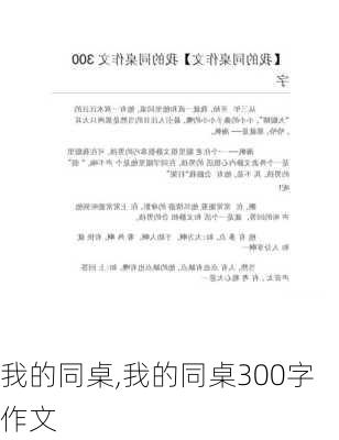 我的同桌,我的同桌300字作文-第2张图片-星梦范文网