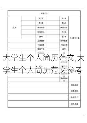 大学生个人简历范文,大学生个人简历范文参考-第1张图片-星梦范文网