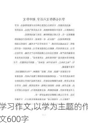 学习作文,以学为主题的作文600字