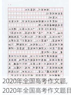 2020年全国高考作文题,2020年全国高考作文题目