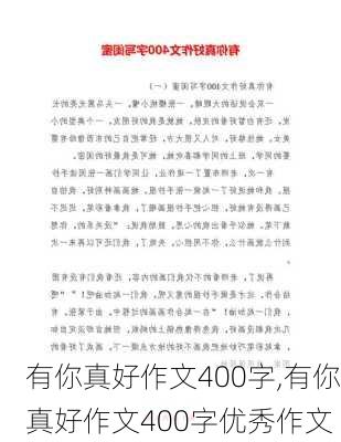 有你真好作文400字,有你真好作文400字优秀作文-第3张图片-星梦范文网