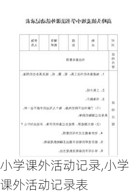 小学课外活动记录,小学课外活动记录表-第3张图片-星梦范文网