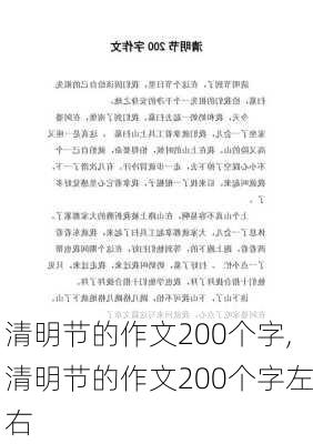 清明节的作文200个字,清明节的作文200个字左右-第2张图片-星梦范文网