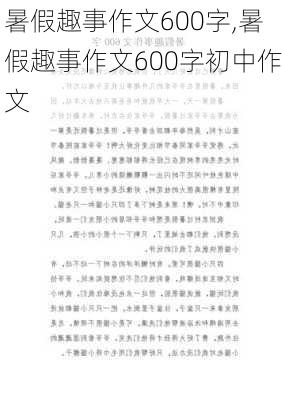 暑假趣事作文600字,暑假趣事作文600字初中作文-第2张图片-星梦范文网