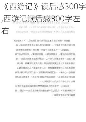 《西游记》读后感300字,西游记读后感300字左右-第2张图片-星梦范文网