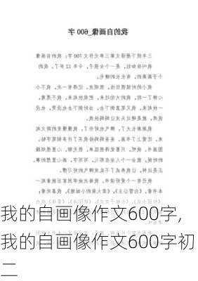 我的自画像作文600字,我的自画像作文600字初二