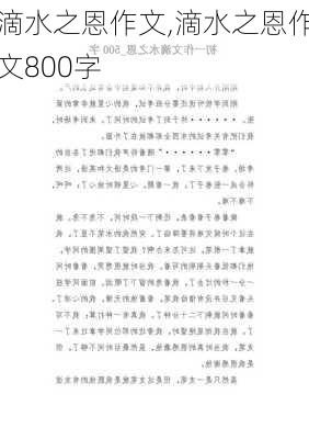 滴水之恩作文,滴水之恩作文800字-第2张图片-星梦范文网