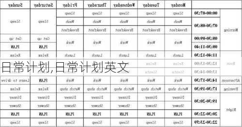 日常计划,日常计划英文-第2张图片-星梦范文网