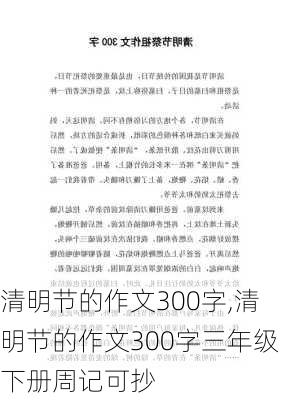 清明节的作文300字,清明节的作文300字三年级下册周记可抄-第2张图片-星梦范文网