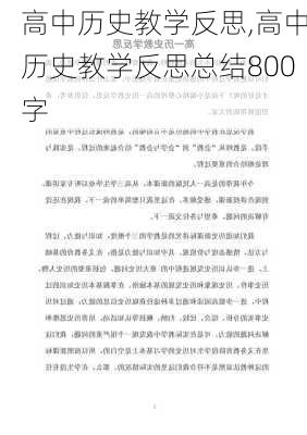 高中历史教学反思,高中历史教学反思总结800字-第2张图片-星梦范文网