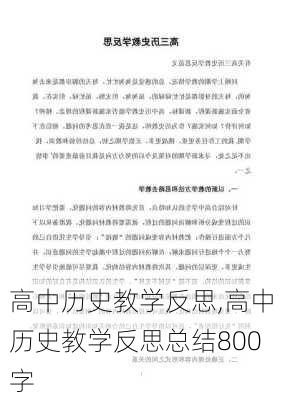 高中历史教学反思,高中历史教学反思总结800字-第3张图片-星梦范文网