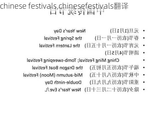 chinese festivals,chinesefestivals翻译-第2张图片-星梦范文网