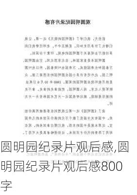 圆明园纪录片观后感,圆明园纪录片观后感800字-第2张图片-星梦范文网