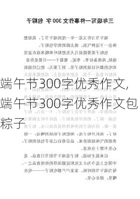 端午节300字优秀作文,端午节300字优秀作文包粽子-第3张图片-星梦范文网