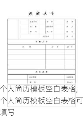 个人简历模板空白表格,个人简历模板空白表格可填写-第3张图片-星梦范文网