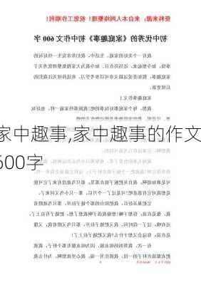 家中趣事,家中趣事的作文600字-第2张图片-星梦范文网