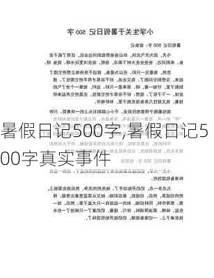 暑假日记500字,暑假日记500字真实事件-第3张图片-星梦范文网