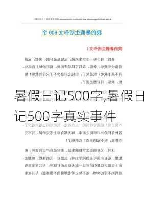 暑假日记500字,暑假日记500字真实事件-第2张图片-星梦范文网