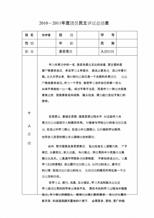 团员评议表的个人总结,团员评议表的个人总结500字-第2张图片-星梦范文网