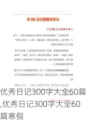 优秀日记300字大全60篇,优秀日记300字大全60篇寒假-第2张图片-星梦范文网