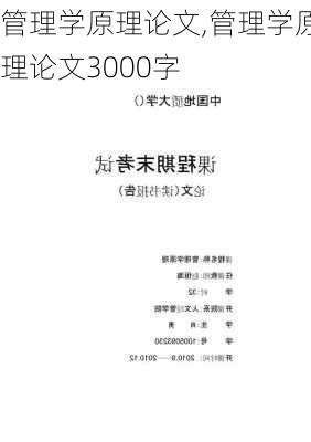 管理学原理论文,管理学原理论文3000字