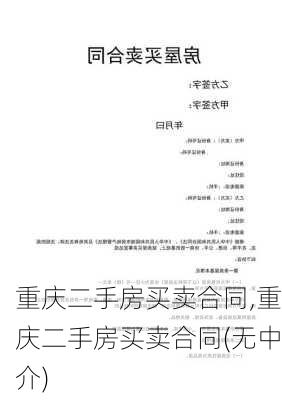 重庆二手房买卖合同,重庆二手房买卖合同(无中介)-第3张图片-星梦范文网