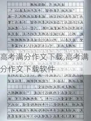 高考满分作文下载,高考满分作文下载软件-第3张图片-星梦范文网