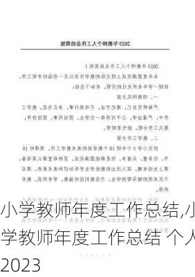 小学教师年度工作总结,小学教师年度工作总结 个人2023-第2张图片-星梦范文网