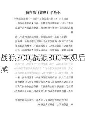 战狼300,战狼300字观后感-第2张图片-星梦范文网