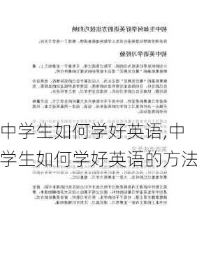 中学生如何学好英语,中学生如何学好英语的方法-第2张图片-星梦范文网